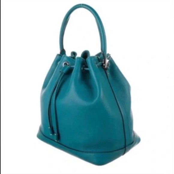 LOUIS VUITTON *HAUTE MAROQUINERIE*  LTD EDITION TEAL BUCKET BAG - Picture 1 of 10